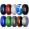 Men's Wide Flat Silica Gel Personalized Silicone Rings