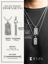 Meteorite Dog Tag Pendant Necklace