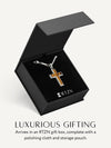 Tiger Eye Cross Pendant Necklace