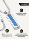 Lapis Lazuli Column Pendant Necklace