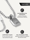 Meteorite Square Pendant Necklace