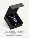 Lapis Lazuli Dog Tag Pendant Necklace