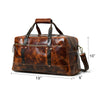 Espresso Elegance Carry on Duffle, Saddle Tan