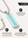Turquoise Column Pendant Necklace