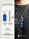 Lapis Lazuli Dog Tag Pendant Necklace