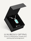 Turquoise Dog Tag Pendant Necklace