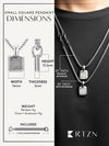 Meteorite Square Pendant Necklace