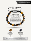 Tiger Eye & Black Onyx Beaded Bracelet - Tulum
