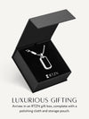 Black Onyx Dog Tag Pendant Necklace