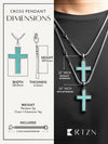 Turquoise Cross Pendant Necklace