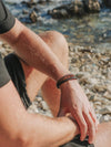 Stacked Brown Leather & Tiger Eye Bead Bracelet