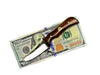 E3 Carbon 1080 neck knife with forged scales, MINI /ROSEWOOD GRIP BY TITAN TC-003