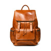Vortex Leather Backpack: Tan Brown