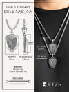 Meteorite Shield Pendant Necklace