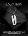 Razor Blade Pendant Necklace