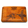 Handcrafted Leather Slim Card Holder Wallet  - Mallard Ducks