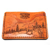Handcrafted Leather Slim Card Holder Wallet  - Whitetail Glance