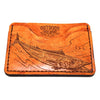 Handcrafted Wahoo Leather Card Wallet - Wahoo Run