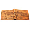 Handcrafted Brown Trout Leather Bill Fold Wallet - Made to Order in USA