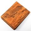 Handcrafted Brown Trout Leather Bill Fold Wallet - Made to Order in USA