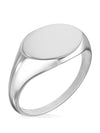 Silver Round Signet Rings (Polished)