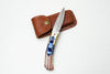 Patriotic American Flag Folding Knife | Hand-Forged Damascus Steel | Custom Blue Pocket Clip Edition TF-101