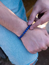 Men’s Blue Lapis Lazuli Beaded Bracelet Bali