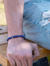 Men’s Blue Lapis Lazuli Beaded Bracelet Mykonos