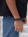 Double Black Suede & Braided Leather Bracelet