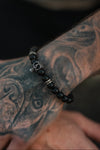 Day of the Dead Black Bead Bracelet