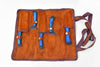 5-Piece  Knife Set / With Leather carry Bag Blue (Cheff Set Carbon 02)