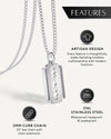 Razor Blade Pendant Necklace
