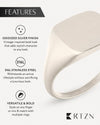 Square Signet Rings (Oxidized)