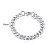 Men's Bracelet Curb Cuban Link Chain Stainless Steel Mens Womens Bracelets Bangle Gold Tone No Fade