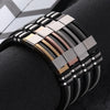 Stainless Steel Silicone Bracelet Men Jewelry Wrist Band Punk Style  Men Rubber Charm Brecelet