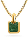 Square Jade Pendant Necklace