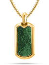 Jade Dog Tag Pendant Necklace