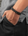 Black Tourmaline Beaded Bracelet - Morocco