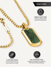 Jade Dog Tag Pendant Necklace