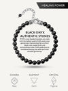 Black Onyx Beaded Bracelet - Chain Fit