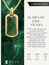 Jade Dog Tag Pendant Necklace