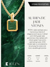 Square Jade Pendant Necklace