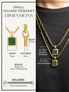 Square Jade Pendant Necklace
