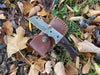 Damascus Steel Handmade Folding Knife Wolf Engraved TF-083 Limited Run