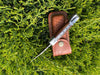 POCKET KNIFE WALNUT WOOD 6.5'' DAMASCUS STEEL KNIFE STEEL BOLSTER BACK LOCK FOLDING KNIFE TF-010