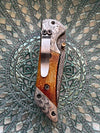 Titan American Eagle - Raindrop Damascus folding blade/ EDC/ Eagle engraved Steel Bolster TF-021X