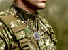 Saint Michael DEFEND ME medal Silver St Michaels Medallion Stainless Steel Chain Patron Saint Police Officers Soldiers