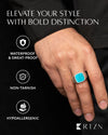 Turquoise Cushion Signet Ring