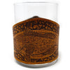 Handcrafted Leather Wrapped Whiskey Glass | GAG Grouper Rocks Glass