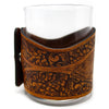 Handcrafted Leather Wrapped Whiskey Glass | GAG Grouper Rocks Glass